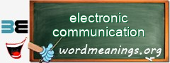 WordMeaning blackboard for electronic communication